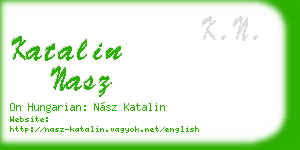 katalin nasz business card