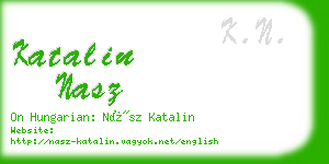 katalin nasz business card